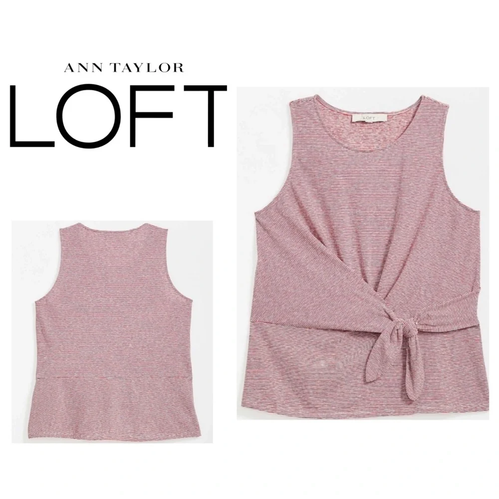 ๐ NWT LOFT Twist Tie Front Tee - Picture 9 of 9